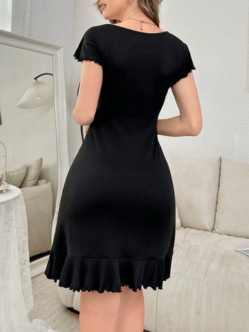 Nuisette femme à col rond