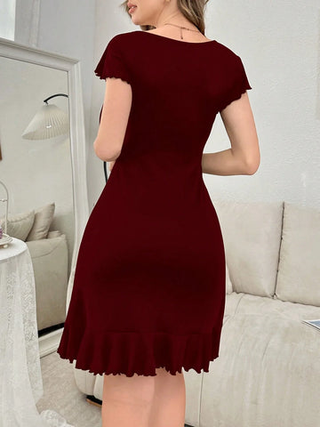 Nuisette femme à col rond