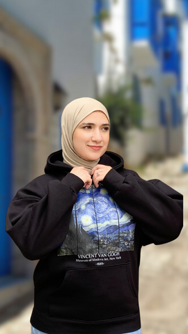 Hoodie Oversize (Van Gogh Starry Night)