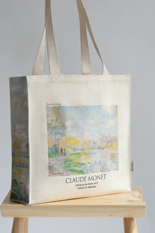 Claude Monet "Spring by the Seine" - Tote Bag
