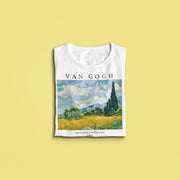 T-shirt Van Gogh "Wheat Field with Cypresses"
